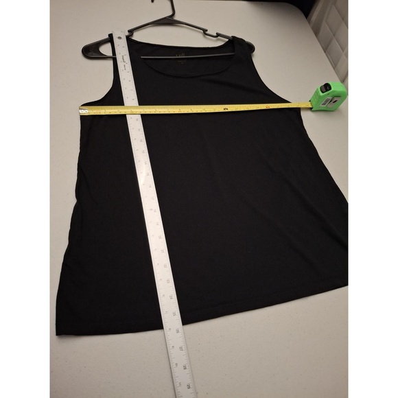 🍂3/$15 J Jill Medium Black‎ Lightweight Pima Cotton Modal A-Line Tank Top - Picture 4 of 8